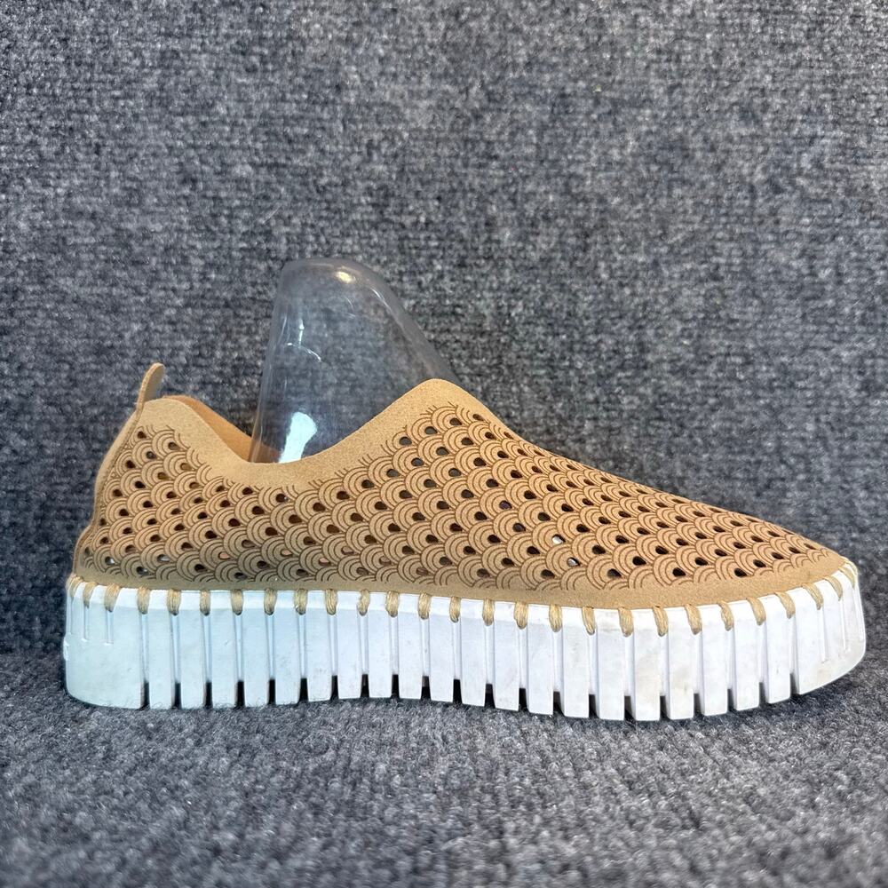 Ilse Jacobsen Tulip Platform Slip On Sneakers Shoes Beige Tan Women Size 8 EU 38 - Picture 2 of 9